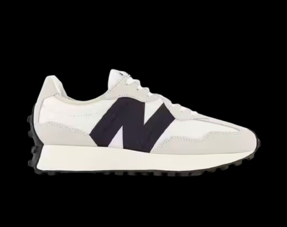 New Balance 327 'Black/White' Suede-Mesh Sneakers
