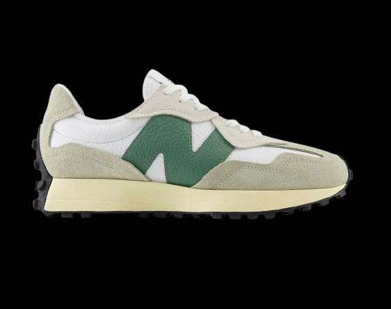 New Balance 327 – ‘Olivine’ Suede‑Mesh Sneaker