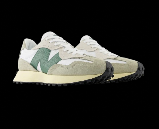 New Balance 327 – ‘Olivine’ Suede‑Mesh Sneaker